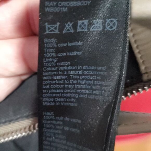 All Saints Ray Crossbody Nubuck Cow Leather Bag in Tan - Picture 15 of 16